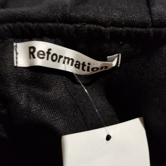 REFORMATION Black Strapless Mini Dress, Size 12 - Picture 8 of 9